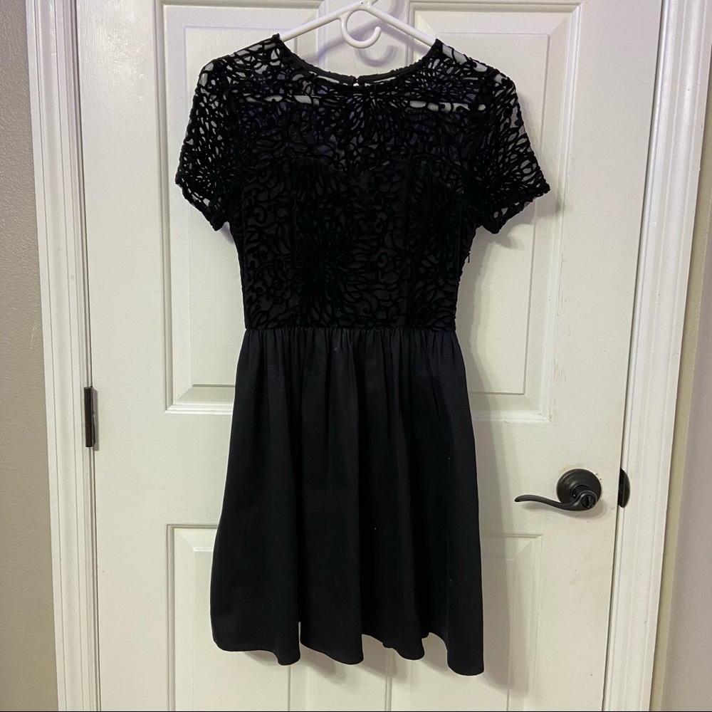 Jack Wills embroidered black short dress